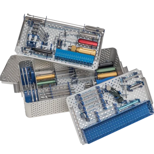ACL ToolBox complete instrument set arranged for ACL reconstruction surgery