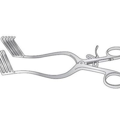 Weitlaner Retractor - Sharp 3x4 teeth, Stainless Steel, 5'' (14cm)