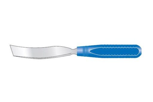 CAPENER OSTEOTOME SHALLOW CURVE TUFNOL HDLE 250MM