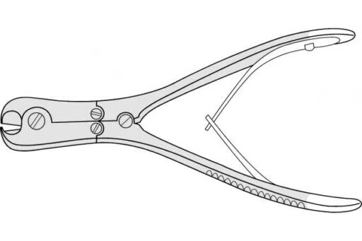 TOP AND SIDE CUTTER FOR SMALL KIRSCHNER WIRES WITH HARD EDGE