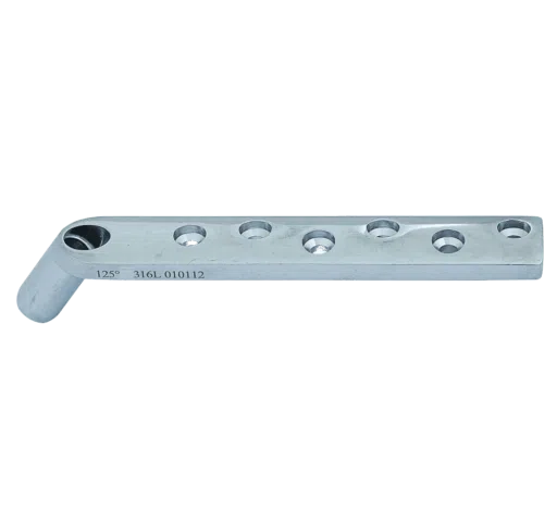 DHS Plate (Round Holes) Short Barrel - Orthopedic Implant for Fracture Fixation