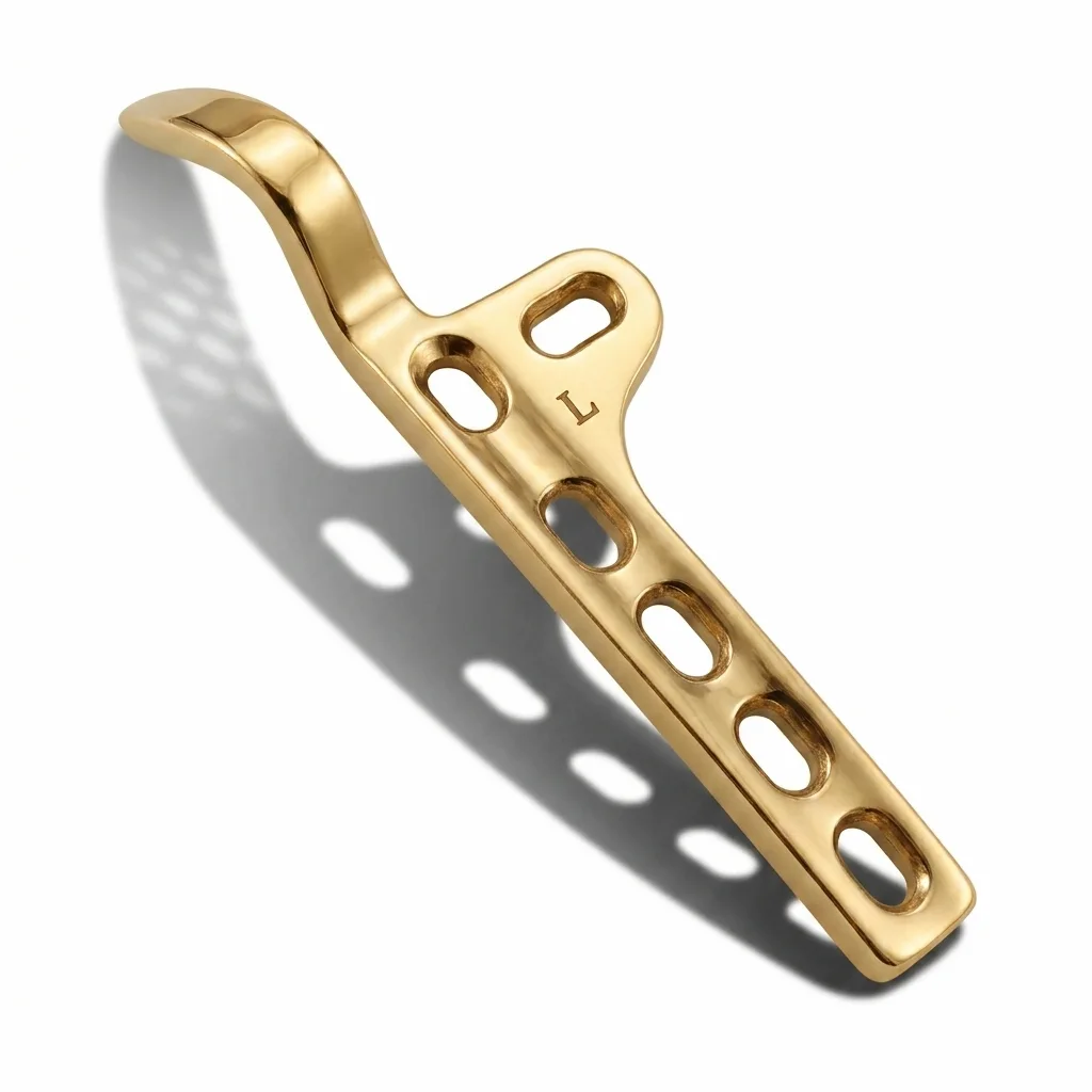 Gold-coated Clavicle Hook Plate orthopedic implant – ACRO Plate for AC joint fracture fixation