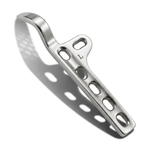 Clavicle Hook Plate in stainless steel finish – orthopedic implant for lateral clavicle fracture and AC joint fixation