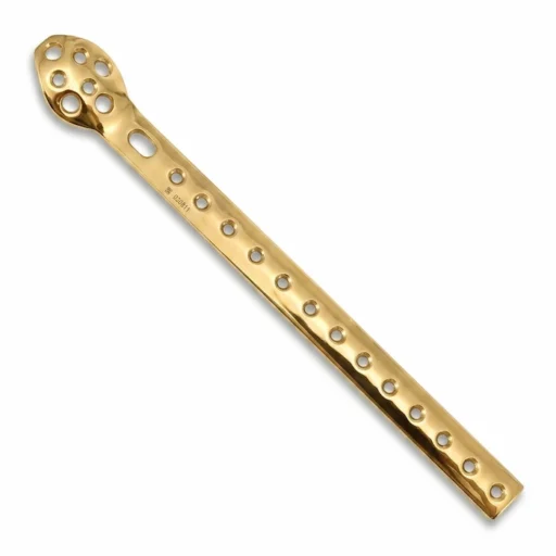 Cobra head plate gold finish, 316LVM, left and right