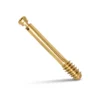 Gold-color DHS Lag Screw with partial distal threading and smooth proximal shaft for hip fracture fixation