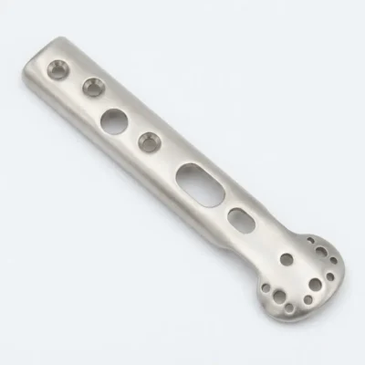 Trochanteric plate for DHS fixation in stainless steel finish