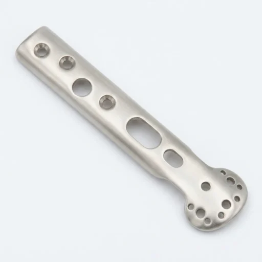 Trochanteric plate for DHS fixation in stainless steel finish