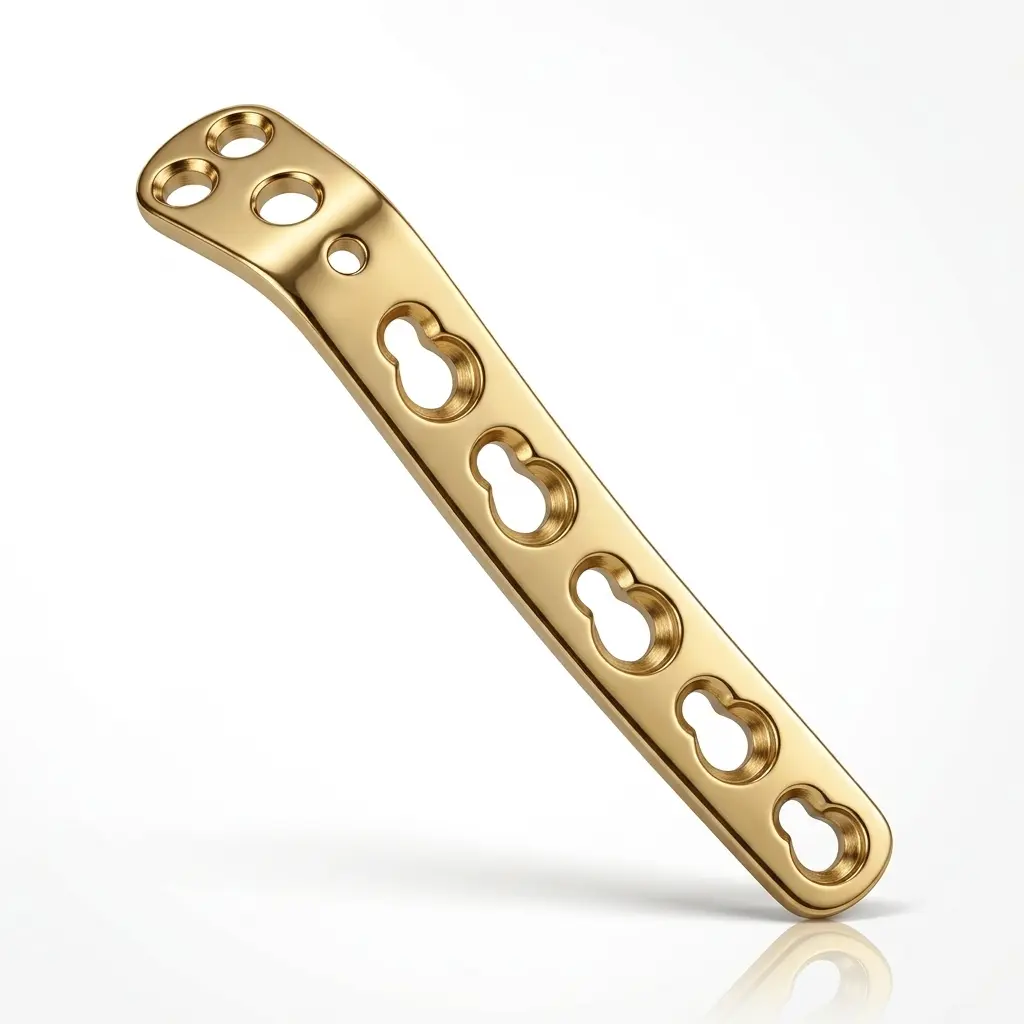 Gold-colored Distal Humerus Locking Plate