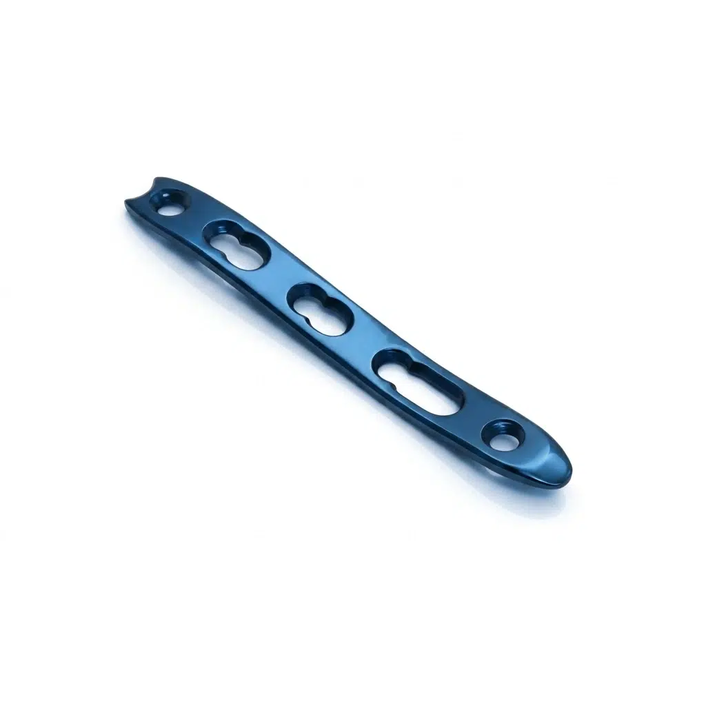 Distal Radius Locking Plate Straight shown in a Blue-colored finish, multi-hole configuration