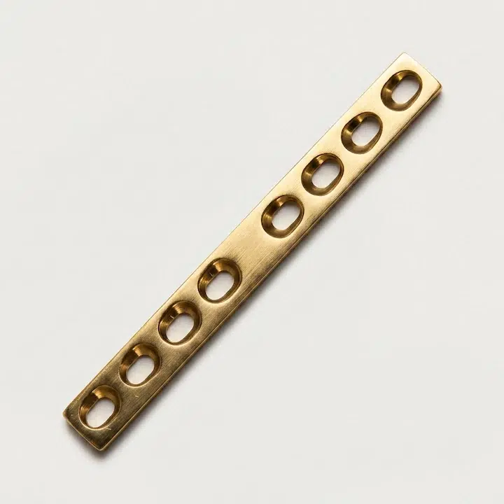 Gold color Dynamic Compression Plate DCP for orthopedic fracture fixation