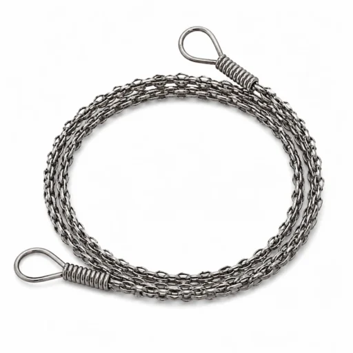Premium German stainless steel Gigli Saw Wire with twisted design and oval-shaped cutting surface.