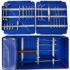 Herbert screw instrument set in aluminum carrying case with organized surgical instruments and foam inserts