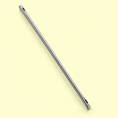 K Nail For Femur, a long silver-gray rod with a lengthwise groove and a small slot near each end