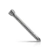 Self-tapping locking head screw for orthopedic fixation, shown in metallic finish