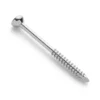Malleolar Screw with smooth shaft, rounded head, and partially threaded tip, shown in silver metallic finish