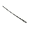 Silver-coloured Proximal Femur Long Nail with its wider end at the lower right.