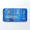Second tray of the pedicle screw fixation instrument set with additional instruments arranged in the box