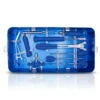 First tray of the Spinal Pedicle Screw Fixation Set showing instruments arranged in the aluminium box