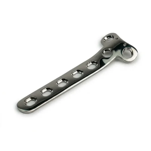 T Buttress Plate in stainless steel finish, orthopedic fixation implant