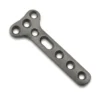 T plate round hole in titanium with round-hole configuration
