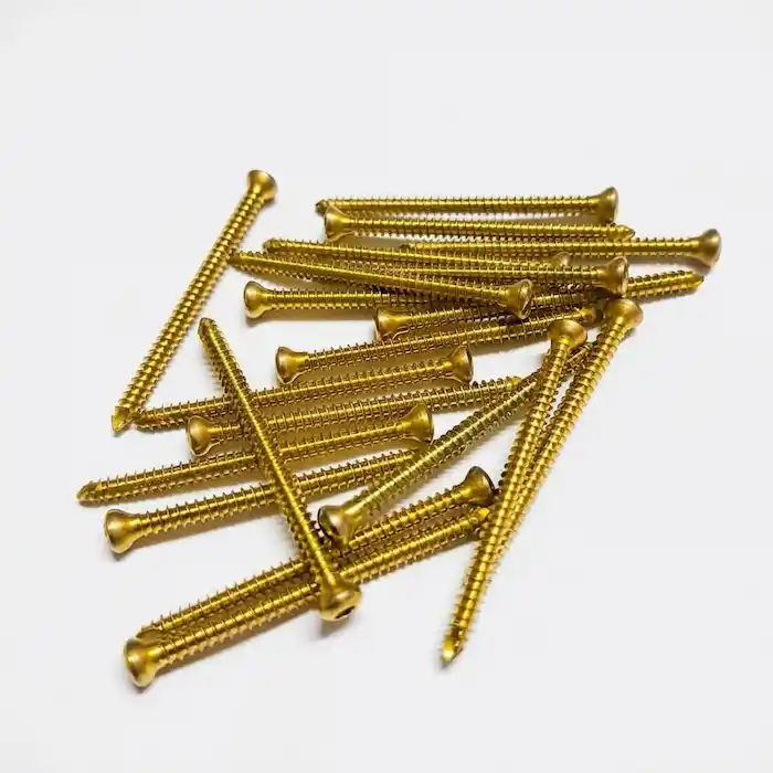 Cortical screw orthopedic bone fixation implant