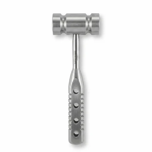 Heath Mallet with perforated handle, 7.5 inch, 40mm head, stainless steel