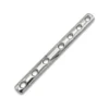 Semi tubular plate in stainless steel with multiple screw holes for orthopedic bone fixation