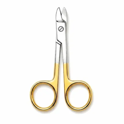Suture Wire Cutting Scissor Straight - stainless steel surgical scissor on white background