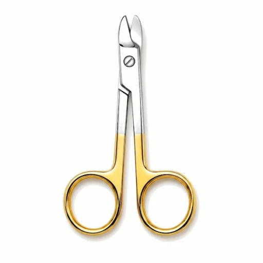 Suture Wire Cutting Scissor Straight - stainless steel surgical scissor on white background