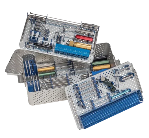 ACL ToolBox complete instrument set arranged for ACL reconstruction surgery
