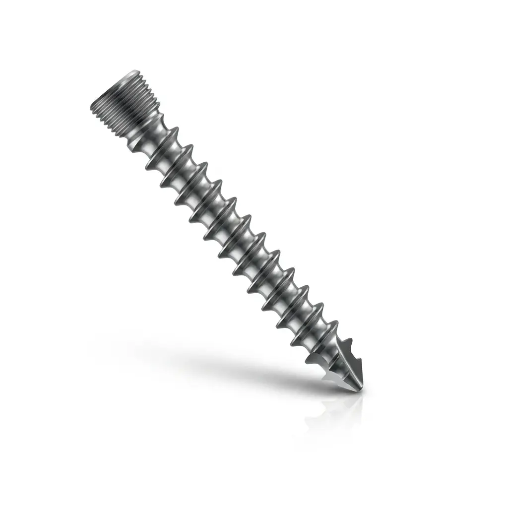 Cancellous locking head screw, orthopedic bone screw, main product view