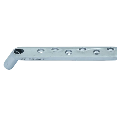 DHS Plate (Round Holes) Short Barrel - Orthopedic Implant for Fracture Fixation