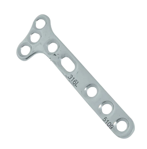 Small T Oblique Plate for 3.5mm Screw - Orthopedic Implant for Fracture Fixation
